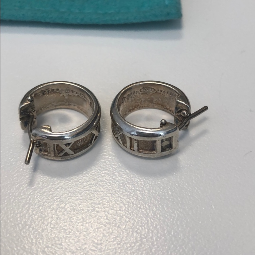 Tiffany & Co silver Atlas huggie earrings